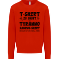 Funny Tyrannosaurus Rex Dinosaur T-Rex Kids Sweatshirt Jumper Bright Red
