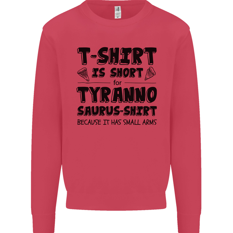 Funny Tyrannosaurus Rex Dinosaur T-Rex Kids Sweatshirt Jumper Heliconia