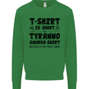 Funny Tyrannosaurus Rex Dinosaur T-Rex Kids Sweatshirt Jumper Irish Green