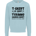 Funny Tyrannosaurus Rex Dinosaur T-Rex Kids Sweatshirt Jumper Light Blue