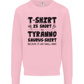 Funny Tyrannosaurus Rex Dinosaur T-Rex Kids Sweatshirt Jumper Light Pink