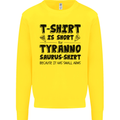 Funny Tyrannosaurus Rex Dinosaur T-Rex Kids Sweatshirt Jumper Yellow