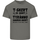 Funny Tyrannosaurus Rex Dinosaur T-Rex Kids T-Shirt Childrens Charcoal