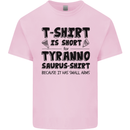 Funny Tyrannosaurus Rex Dinosaur T-Rex Kids T-Shirt Childrens Light Pink