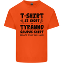 Funny Tyrannosaurus Rex Dinosaur T-Rex Kids T-Shirt Childrens Orange