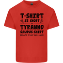 Funny Tyrannosaurus Rex Dinosaur T-Rex Kids T-Shirt Childrens Red