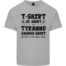 Funny Tyrannosaurus Rex Dinosaur T-Rex Kids T-Shirt Childrens Sports Grey
