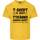 Funny Tyrannosaurus Rex Dinosaur T-Rex Kids T-Shirt Childrens Yellow