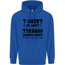Funny Tyrannosaurus Rex Dinosaur T-Rex Mens 80% Cotton Hoodie Royal Blue