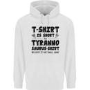 Funny Tyrannosaurus Rex Dinosaur T-Rex Mens 80% Cotton Hoodie White
