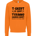 Funny Tyrannosaurus Rex Dinosaur T-Rex Mens Sweatshirt Jumper Orange