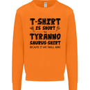 Funny Tyrannosaurus Rex Dinosaur T-Rex Mens Sweatshirt Jumper Orange