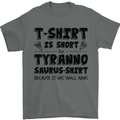 Funny Tyrannosaurus Rex Dinosaur T-Rex Mens T-Shirt 100% Cotton Charcoal