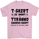 Funny Tyrannosaurus Rex Dinosaur T-Rex Mens T-Shirt 100% Cotton Light Pink