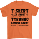 Funny Tyrannosaurus Rex Dinosaur T-Rex Mens T-Shirt 100% Cotton Orange