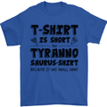 Funny Tyrannosaurus Rex Dinosaur T-Rex Mens T-Shirt 100% Cotton Royal Blue