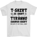 Funny Tyrannosaurus Rex Dinosaur T-Rex Mens T-Shirt 100% Cotton White