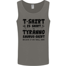 Funny Tyrannosaurus Rex Dinosaur T-Rex Mens Vest Tank Top Charcoal