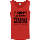 Funny Tyrannosaurus Rex Dinosaur T-Rex Mens Vest Tank Top Red