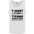 Funny Tyrannosaurus Rex Dinosaur T-Rex Mens Vest Tank Top White