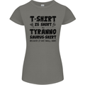 Funny Tyrannosaurus Rex Dinosaur T-Rex Womens Petite Cut T-Shirt Charcoal