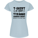 Funny Tyrannosaurus Rex Dinosaur T-Rex Womens Petite Cut T-Shirt Light Blue