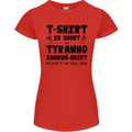 Funny Tyrannosaurus Rex Dinosaur T-Rex Womens Petite Cut T-Shirt Red
