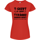 Funny Tyrannosaurus Rex Dinosaur T-Rex Womens Petite Cut T-Shirt Red