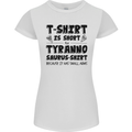 Funny Tyrannosaurus Rex Dinosaur T-Rex Womens Petite Cut T-Shirt White