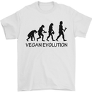Funny Vegan Evolution Vegetarian Mens T-Shirt 100% Cotton White