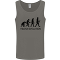 Funny Vegan Evolution Vegetarian Mens Vest Tank Top Charcoal