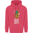 Funny Weed Cannabis Smoke and Fly Childrens Kids Hoodie Heliconia