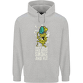 Funny Weed Cannabis Smoke and Fly Childrens Kids Hoodie Sports Grey