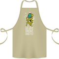 Funny Weed Cannabis Smoke and Fly Cotton Apron 100% Organic Khaki
