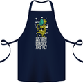 Funny Weed Cannabis Smoke and Fly Cotton Apron 100% Organic Navy Blue