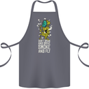 Funny Weed Cannabis Smoke and Fly Cotton Apron 100% Organic Steel
