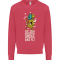 Funny Weed Cannabis Smoke and Fly Kids Sweatshirt Jumper Heliconia