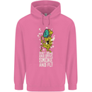 Funny Weed Cannabis Smoke and Fly Mens 80% Cotton Hoodie Azelea