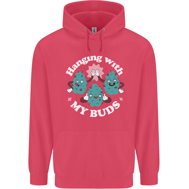 Funny Weed Hanging With My Buds Cannabis Childrens Kids Hoodie Heliconia
