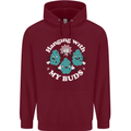 Funny Weed Hanging With My Buds Cannabis Childrens Kids Hoodie Maroon