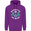 Funny Weed Hanging With My Buds Cannabis Childrens Kids Hoodie Purple