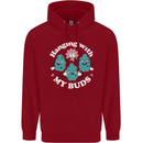 Funny Weed Hanging With My Buds Cannabis Childrens Kids Hoodie Red