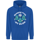 Funny Weed Hanging With My Buds Cannabis Childrens Kids Hoodie Royal Blue