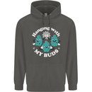 Funny Weed Hanging With My Buds Cannabis Childrens Kids Hoodie Storm Grey