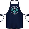 Funny Weed Hanging With My Buds Cannabis Cotton Apron 100% Organic Navy Blue