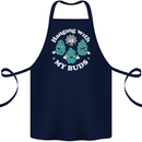 Funny Weed Hanging With My Buds Cannabis Cotton Apron 100% Organic Navy Blue