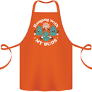 Funny Weed Hanging With My Buds Cannabis Cotton Apron 100% Organic Orange