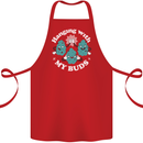 Funny Weed Hanging With My Buds Cannabis Cotton Apron 100% Organic Red
