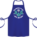 Funny Weed Hanging With My Buds Cannabis Cotton Apron 100% Organic Royal Blue