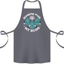 Funny Weed Hanging With My Buds Cannabis Cotton Apron 100% Organic Steel